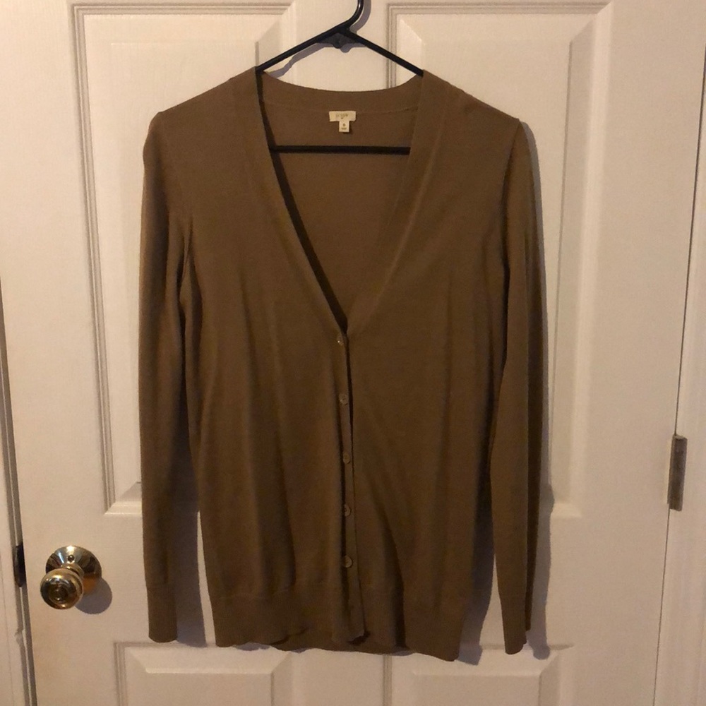 J.Crew Camel V-Neck Cardigan